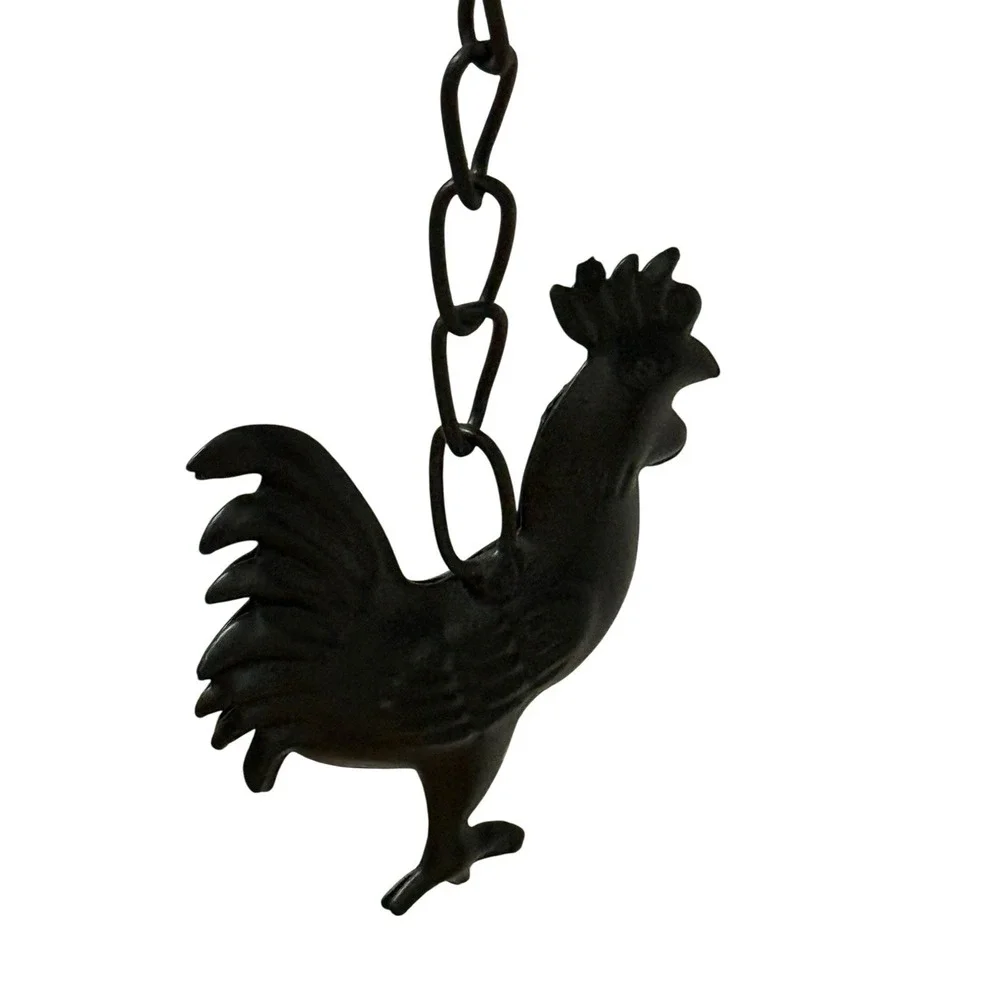 Cracker Barrel Exclusive Rooster Windchime Farmhouse Country Decor Black NIB 33